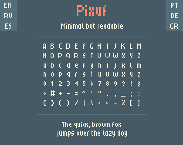 Pixuf - Tiny Pixel Font